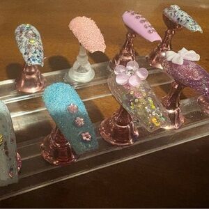 Colorful Glitter Nail Art Set press on nails